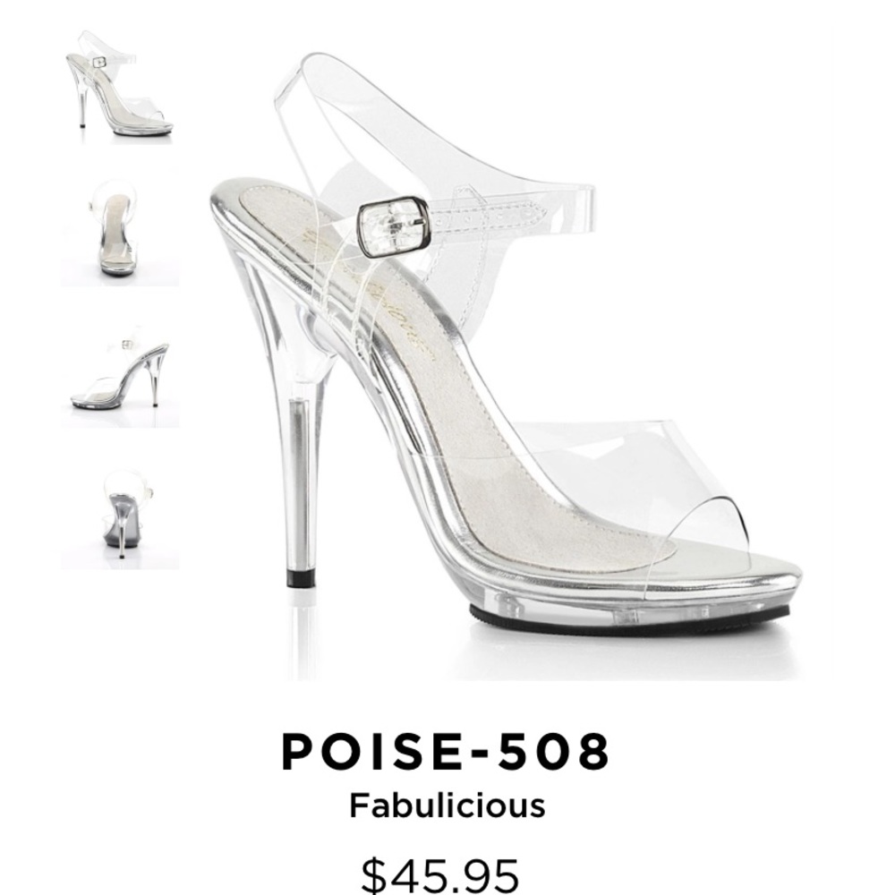 Clear high heels